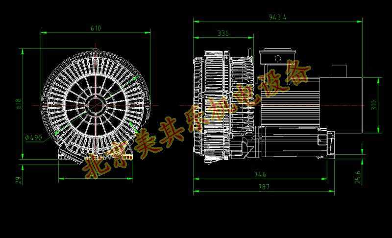 高壓鼓風(fēng)機cad簡圖